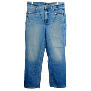 Express Straight Ankle Highrise Lightly Distressed Womens Jeans Size 10R